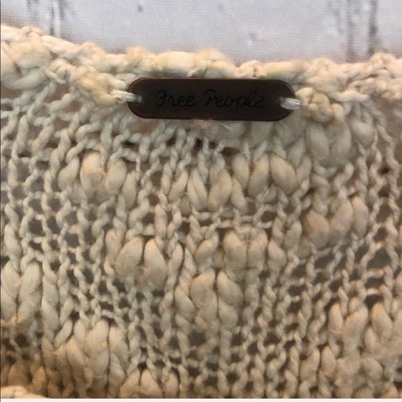 FREE PEOPLE / stripped crochet knit pullover - Picture 6 of 6